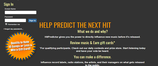Pursue hobby of listening music? HitPredictor Review