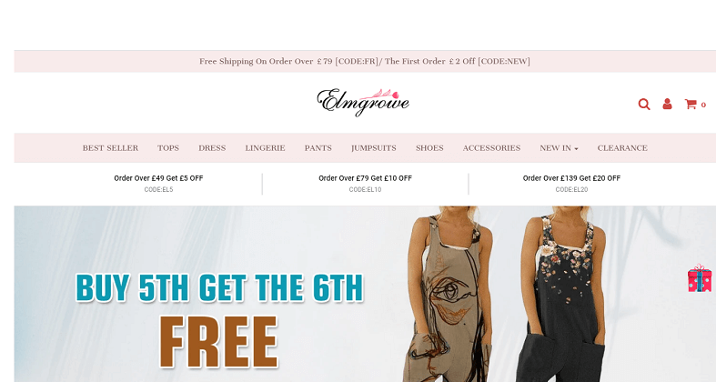 Elmgrowe com latest fashion trends online store Review: scam or legit?