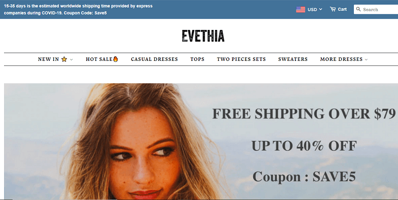 Is Evethia com a scam store? 
